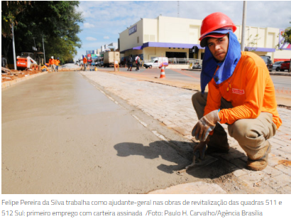 Obras públicas empregam brasilienses